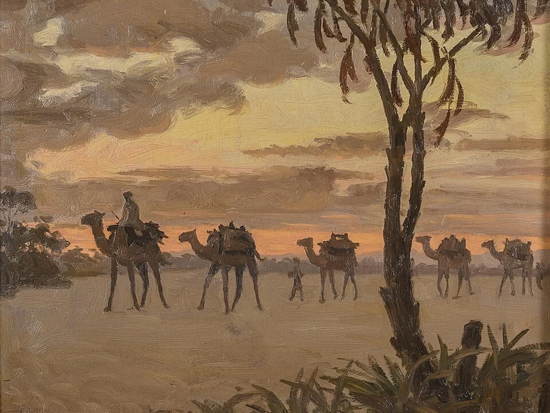 1878-Laurenzio Laurenzi - Carovana nel deserto